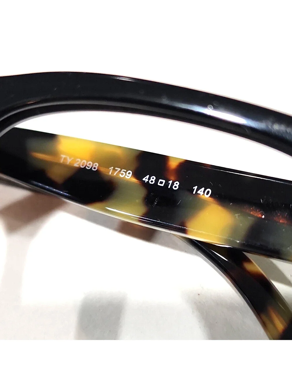 Tory Burch TY2098 1759 Black Tortoise Oval Eyeglasses 48-18 140